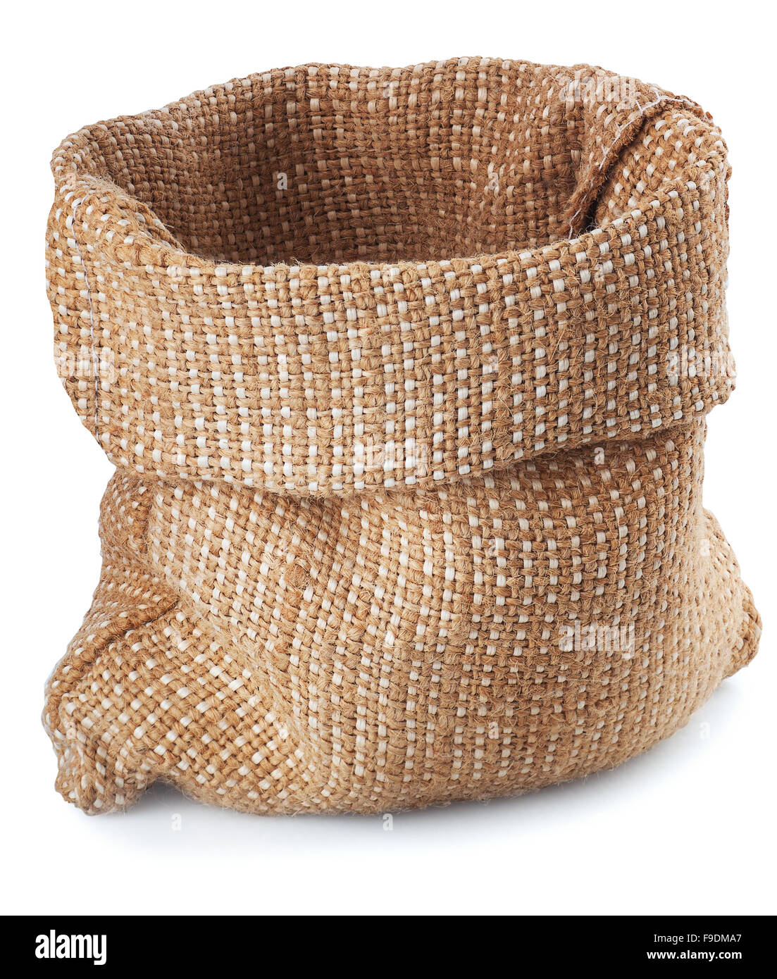 empty burlap sack bag isolated on white background Stock Photo Alamy