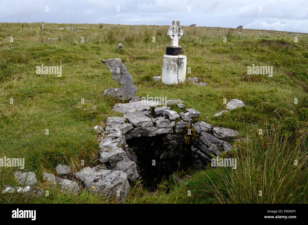 Holy well of Fr Calbhach  Slieve Elva Caher Valley Burren County Clare Ireland Stock Photo