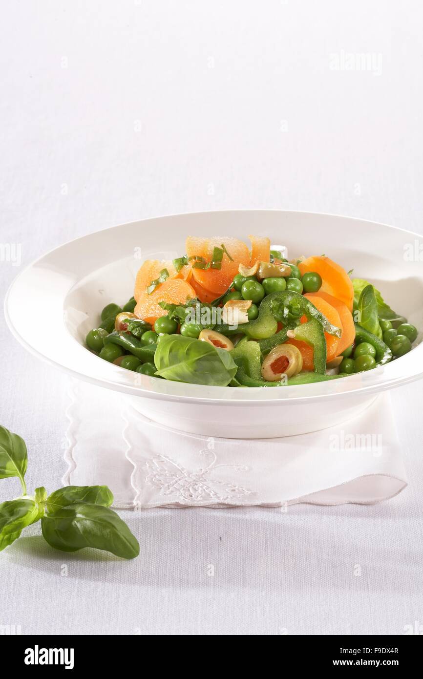 Spanish Peas with Olives and Carrot Stock Photo Alamy