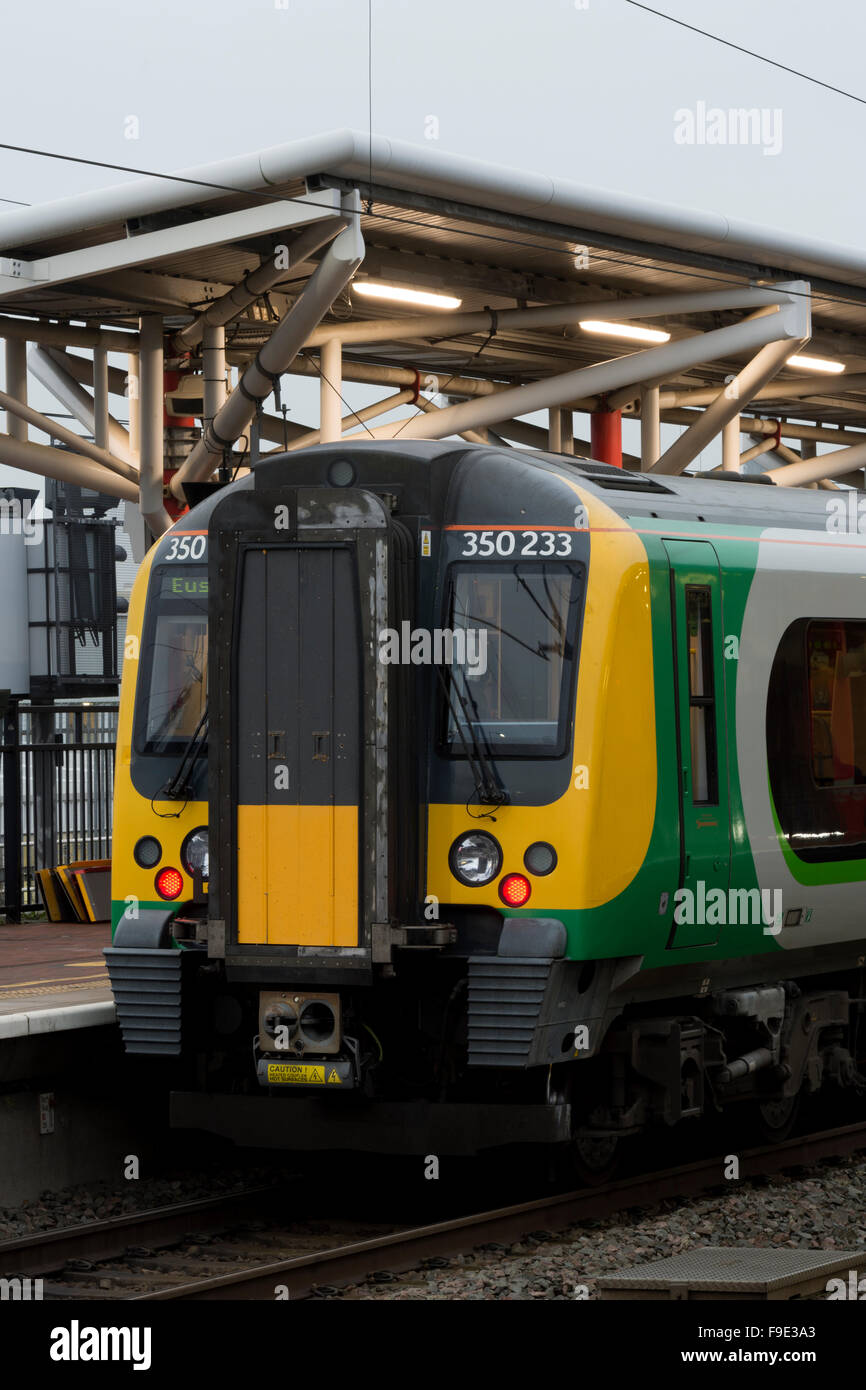 London Midland class 350 electric train at Rugby station, Warwickshire