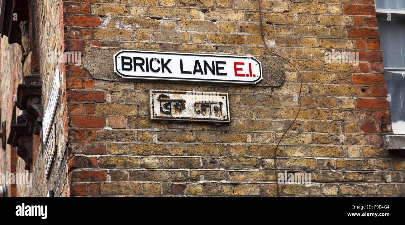 Brick Lane in East End of London Famous for Brick Lane Market and