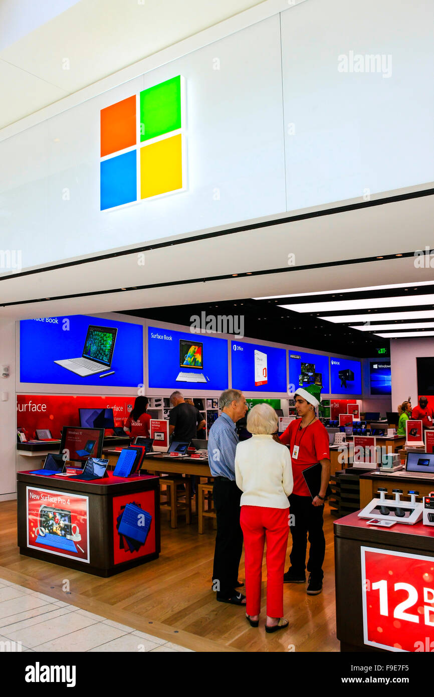 The Microsoft Store in the University Town Center Mall in Sarasota FL Stock Photo