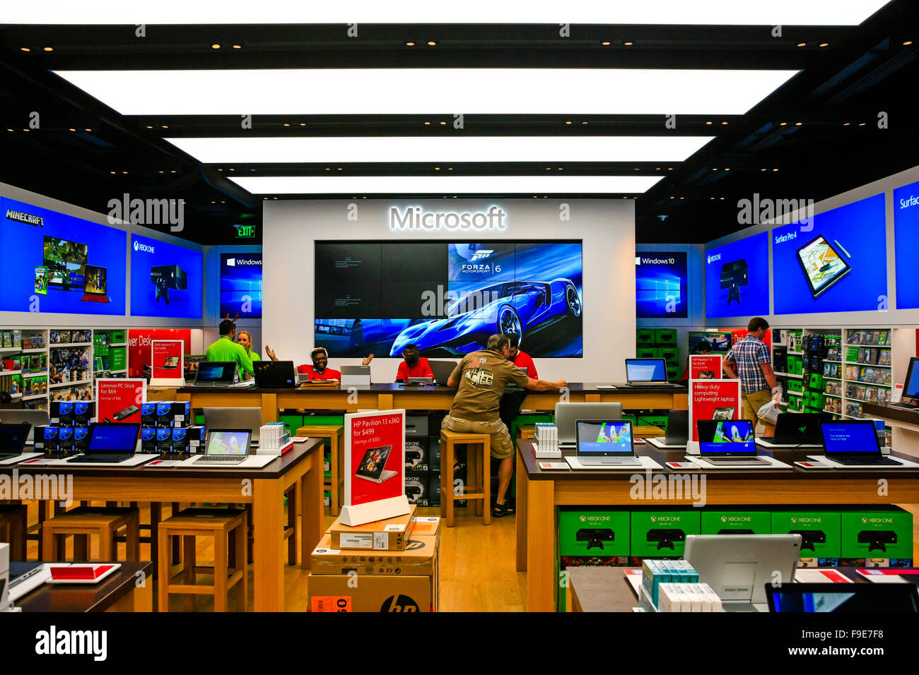 The Microsoft Store in the University Town Center Mall in Sarasota FL Stock Photo