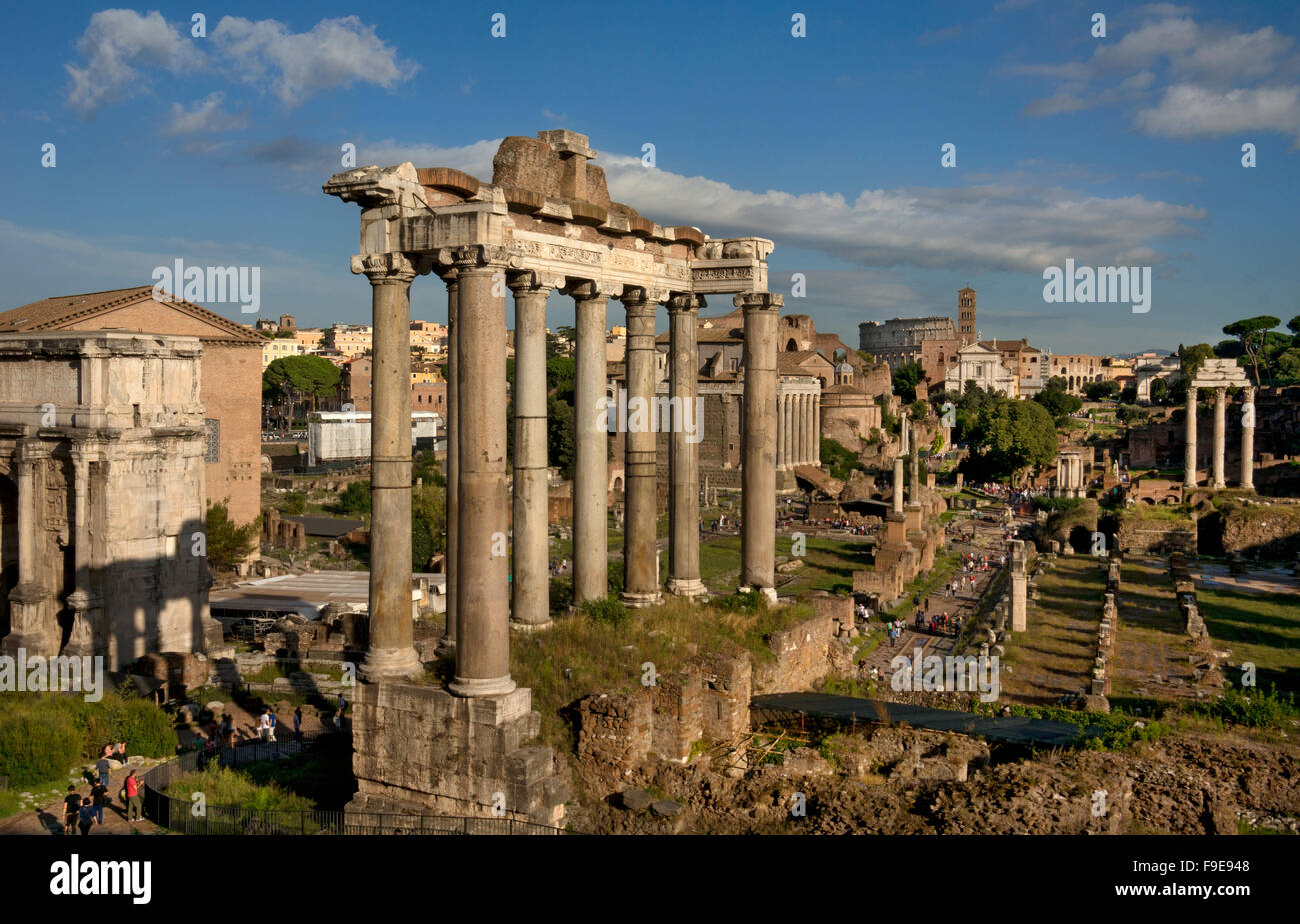 The Roman Forum,Rome,Italy Stock Photo