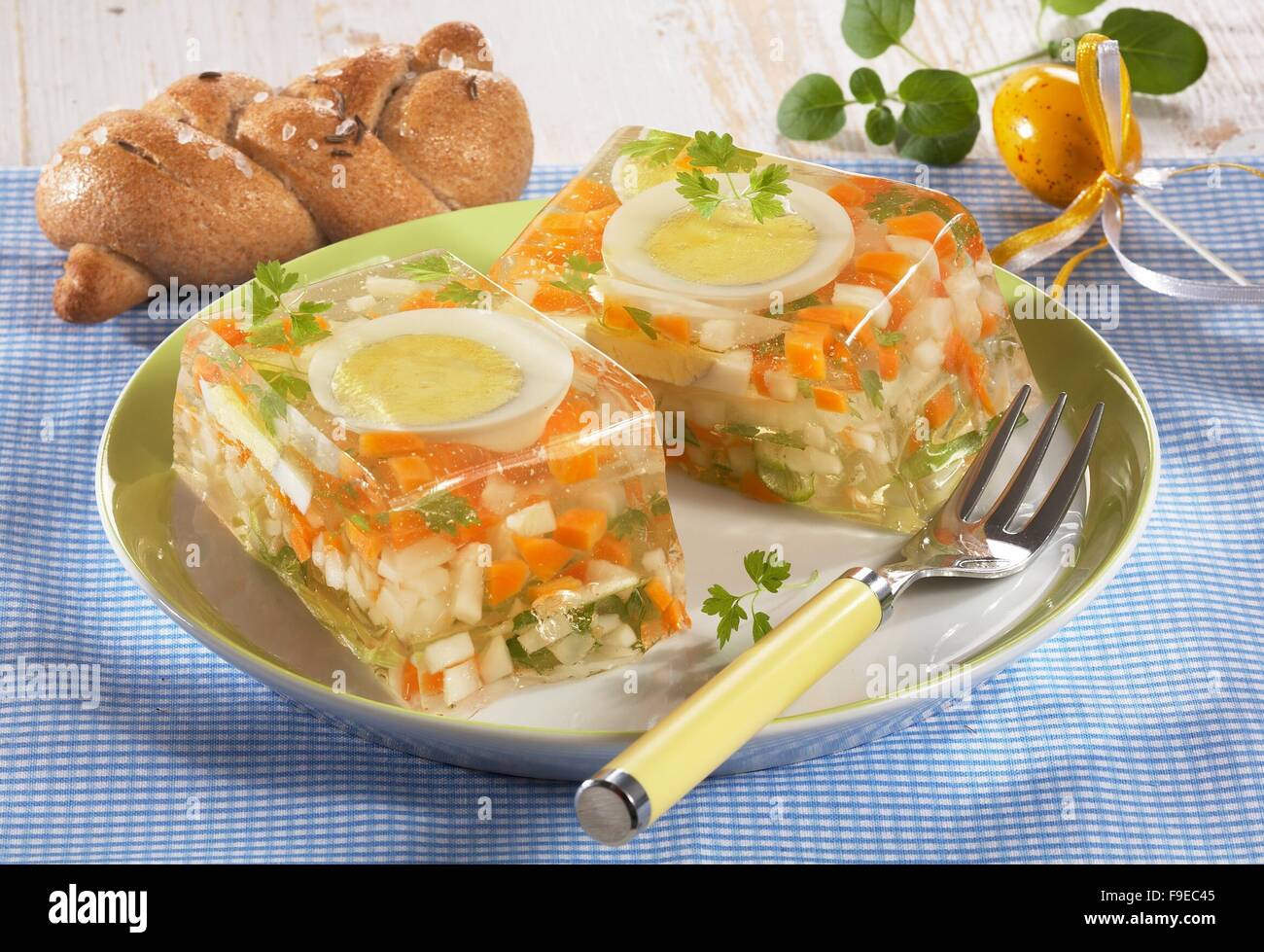 Eggs in Aspic Stock Photo Alamy