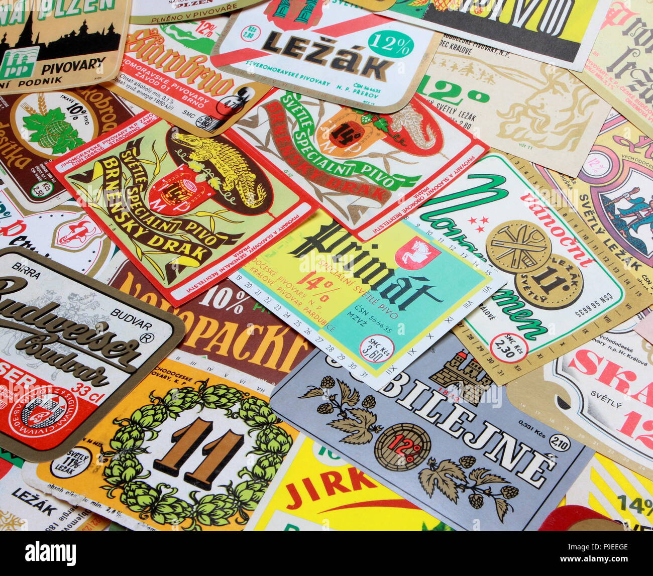 Vintage Beer Stickers Stock Photo Alamy