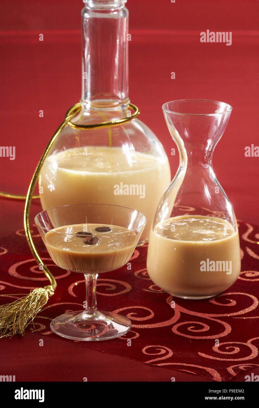 Homemade Eggnog and Coffee Liqueur Stock Photo Alamy