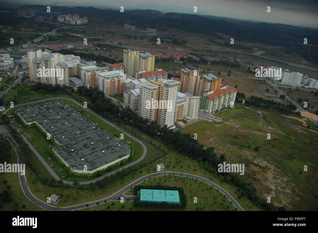 Aerial view of city buildings Stock Photo - Alamy
