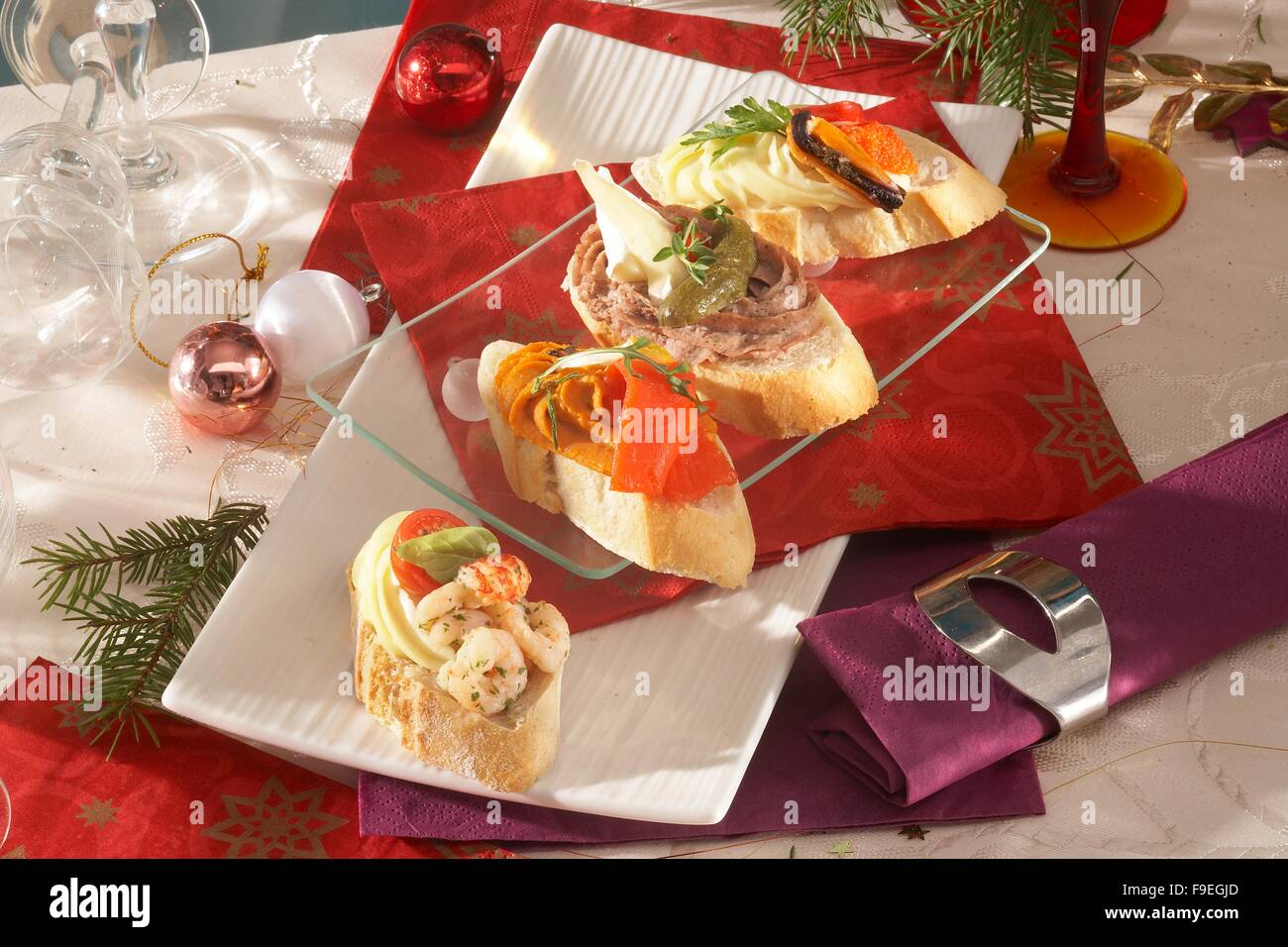 Sandwiches with Light Spreads Stock Photo Alamy