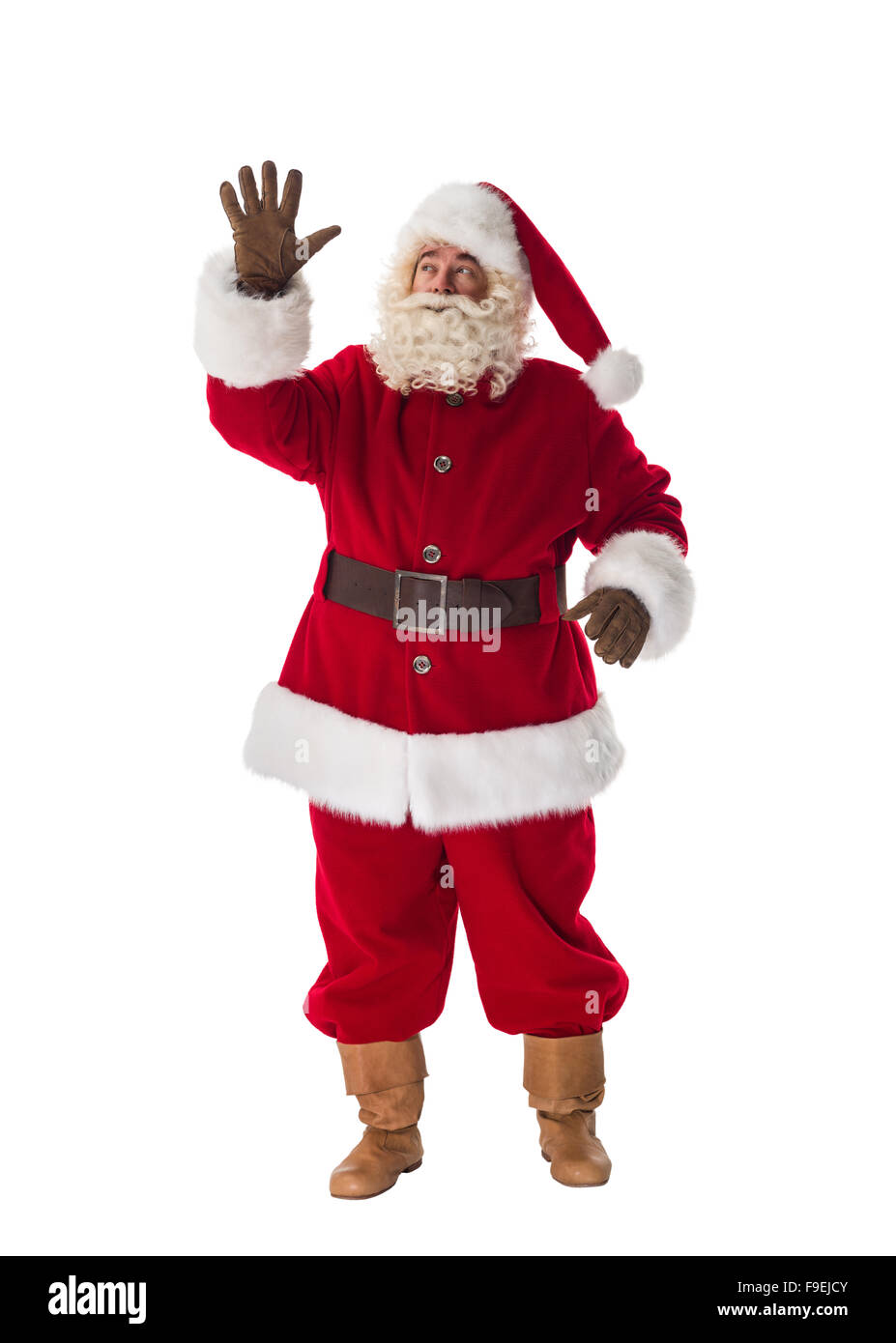 Santa Claus Portrait. Working with virtual interface. Blank template Stock Photo