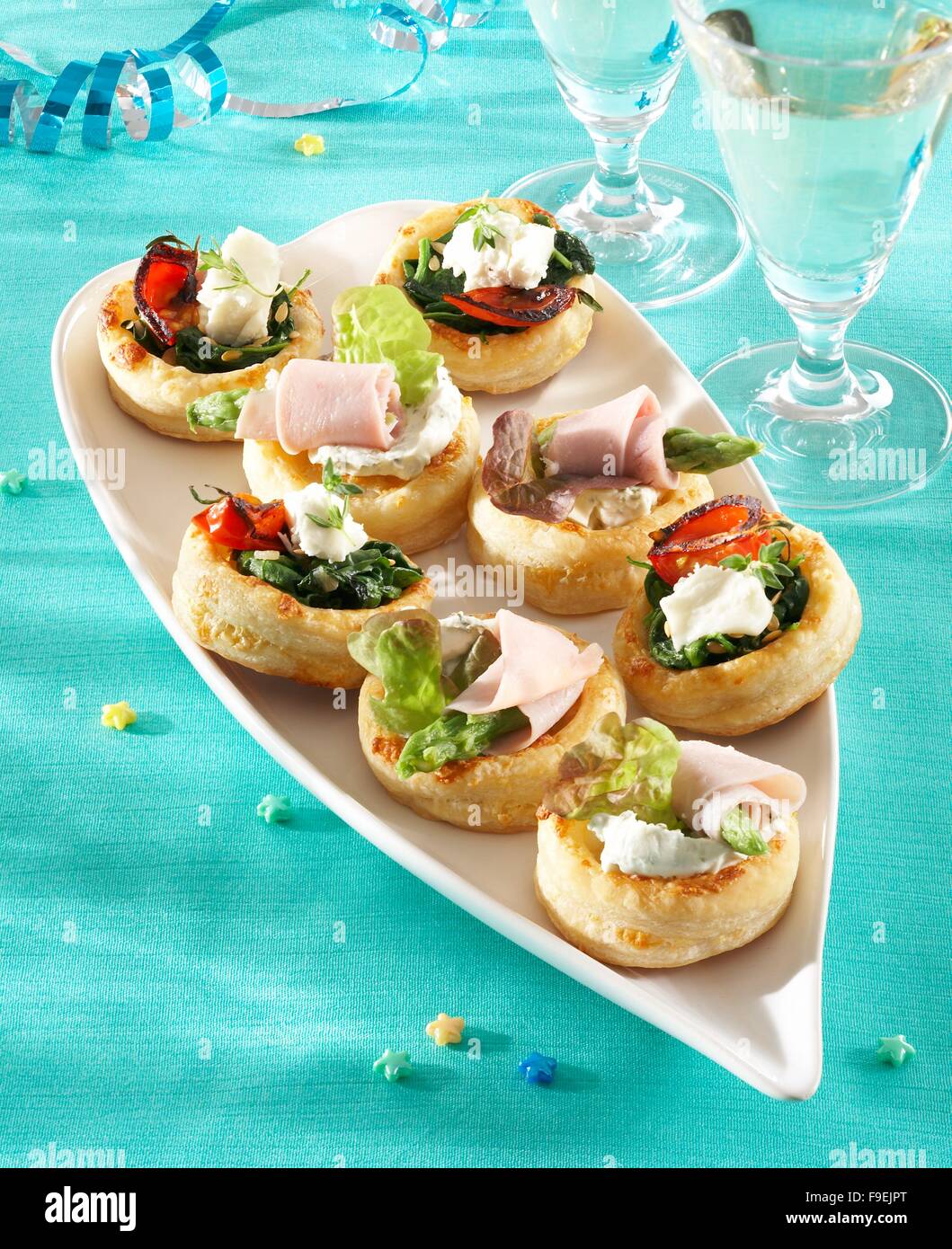 Filled Cocktail Snacks Stock Photo Alamy