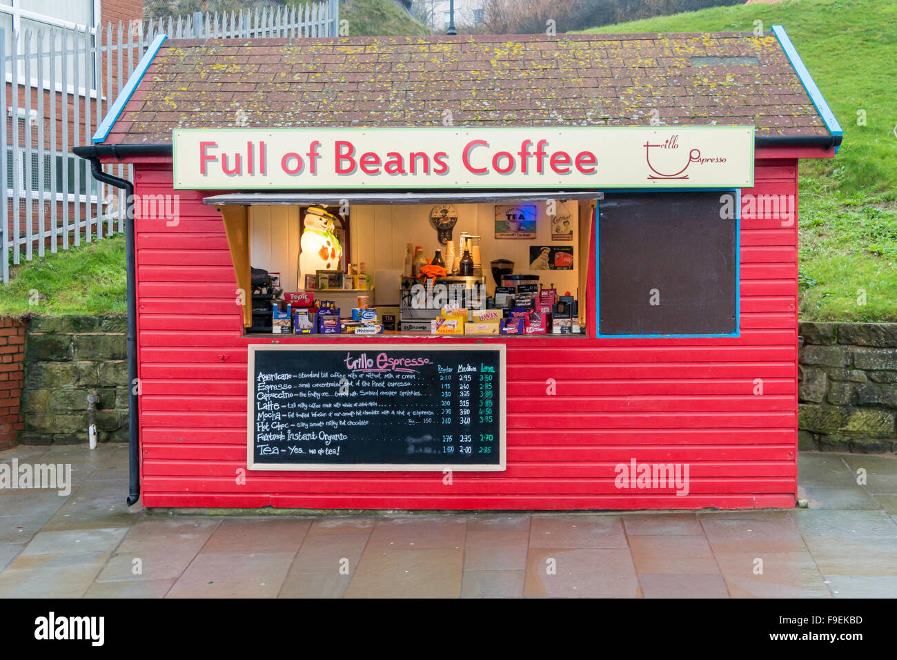 Trillo Full of Beans Coffee Bar Whitby North Yorkshire England Stock
