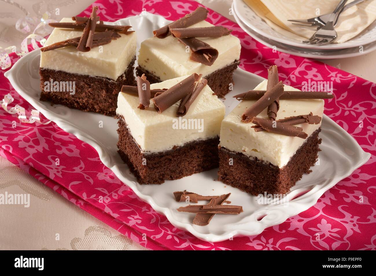 Custard Fancy Cakes With Cottage Cheese Stock Photos Custard