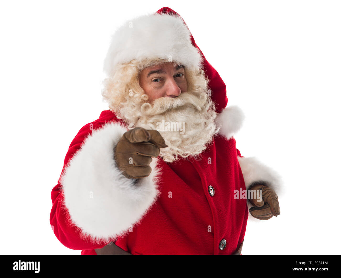 Santa Claus Portrait Isolated on White Background Stock Photo - Alamy