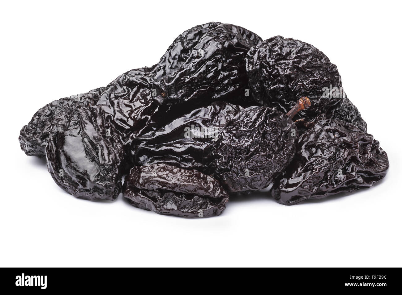 Prunes or dried plums. Infinite depth of field, spotless retouched