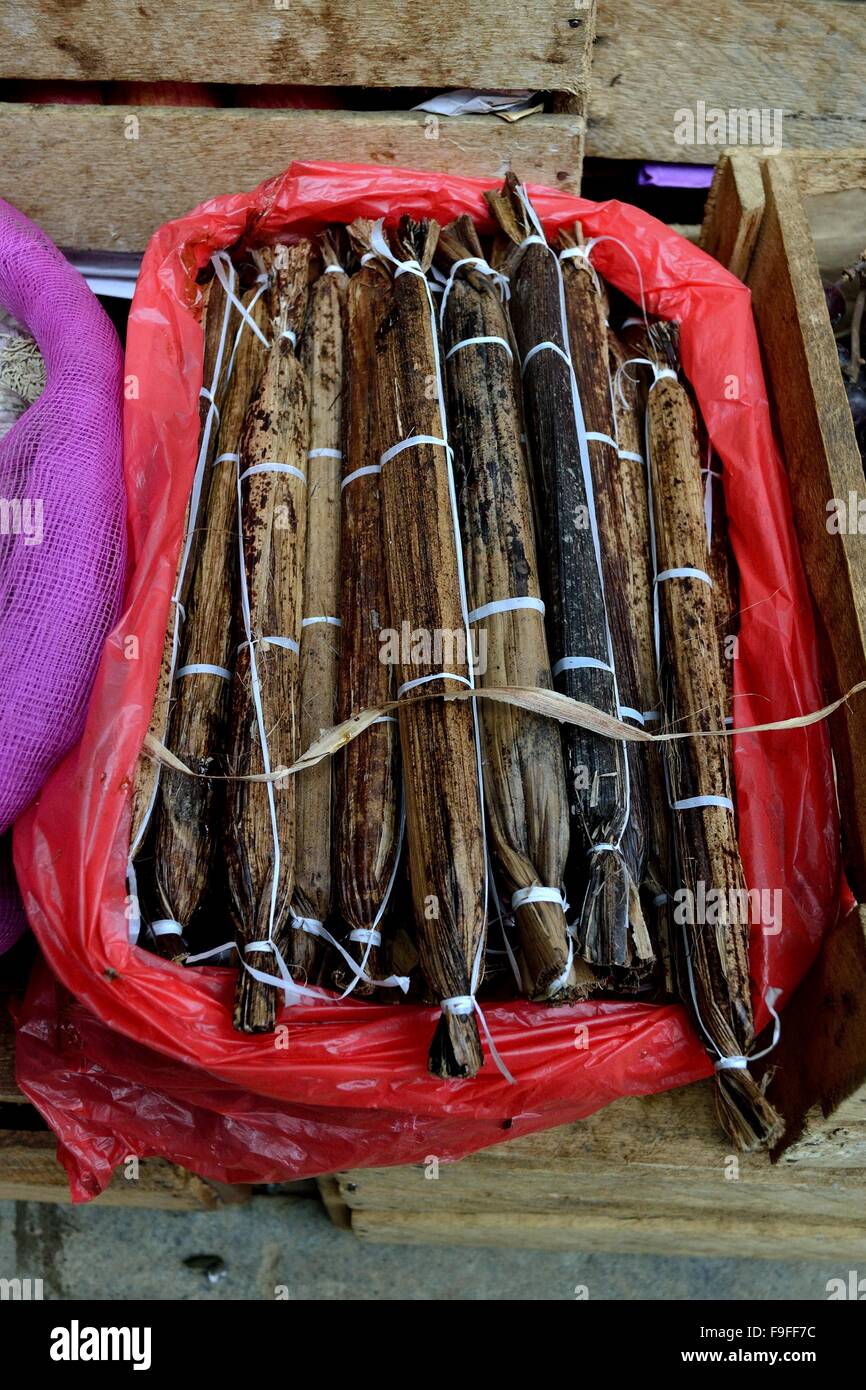 Alfeñiques - Sugarcane - Chancaca - sweets  - Market in AYABACA. Department of Piura .PERU Stock Photo