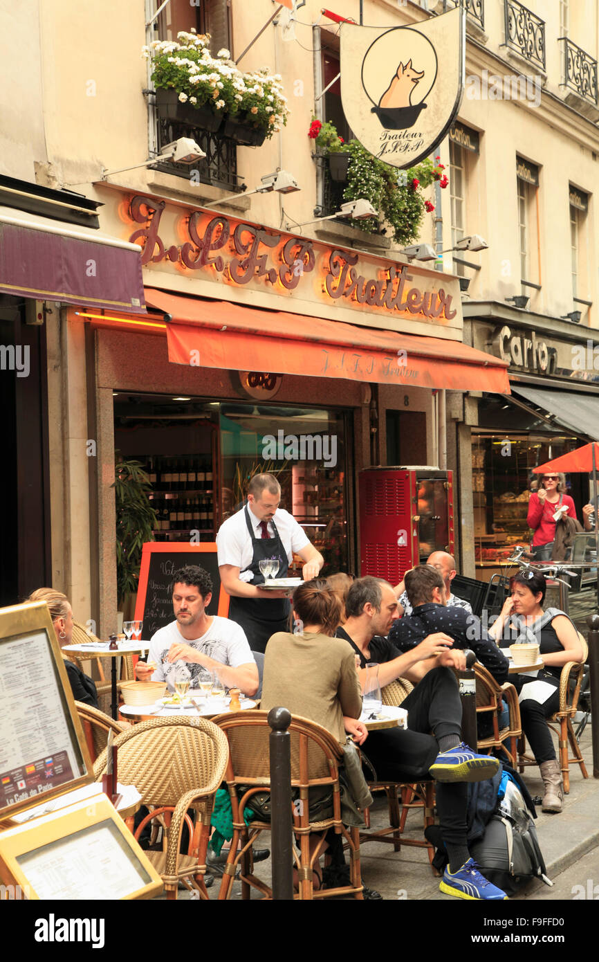 France, Paris, cafe, restaurant, people, Stock Photo