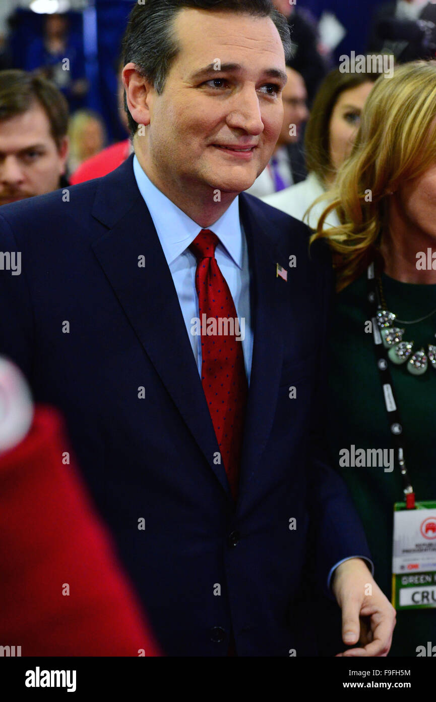 Las Vegas, Nevada, USA. 15th Dec, 2015. Presidential candidate Ted Cruz