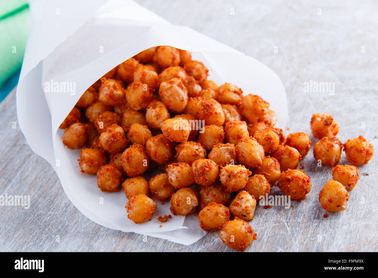 Roasted spicy chickpeas Stock Photo