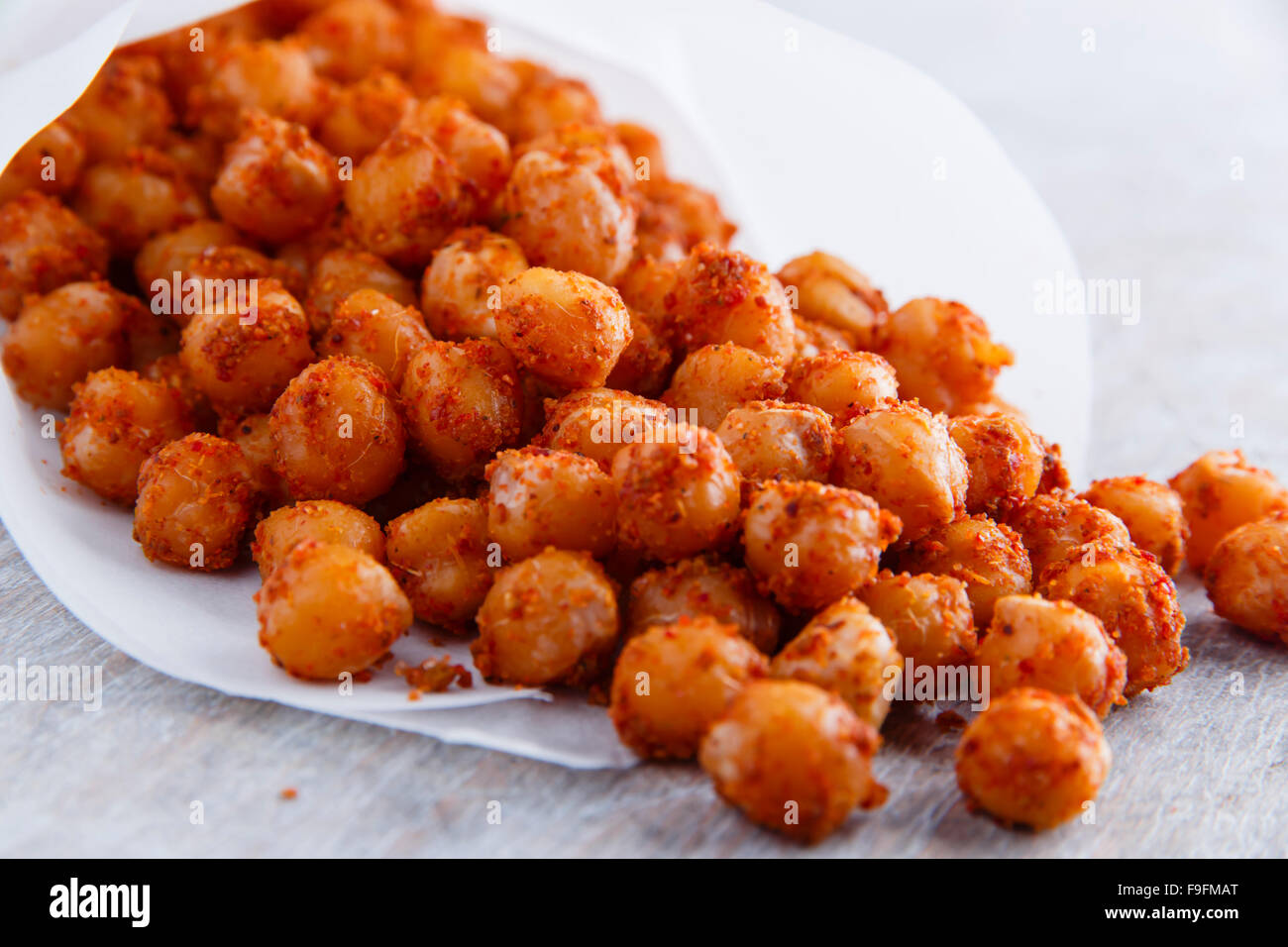 Roasted spicy chickpeas Stock Photo