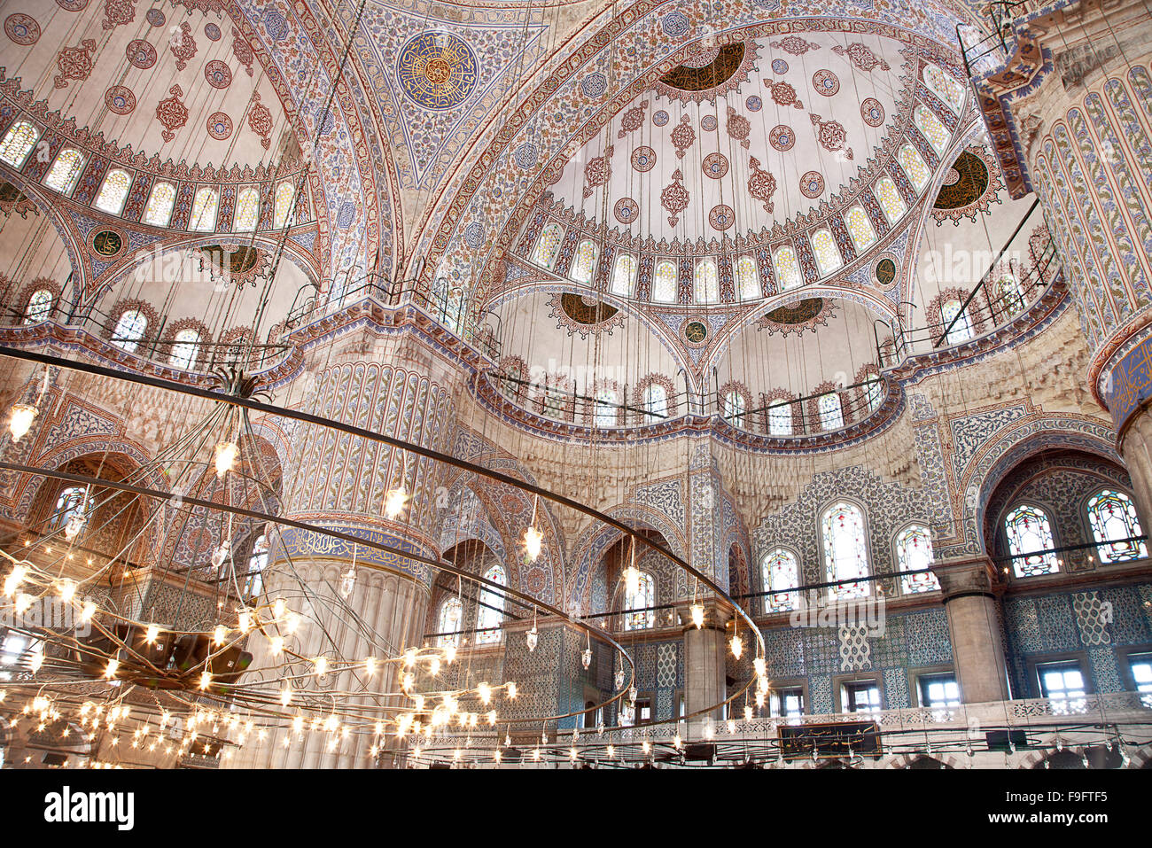 Sultanahmet Blue Mosque in Istanbul Turkey - interior Stock Photo - Alamy