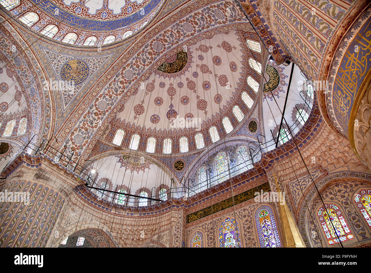 Sultanahmet Blue Mosque in Istanbul Turkey - interior Stock Photo - Alamy