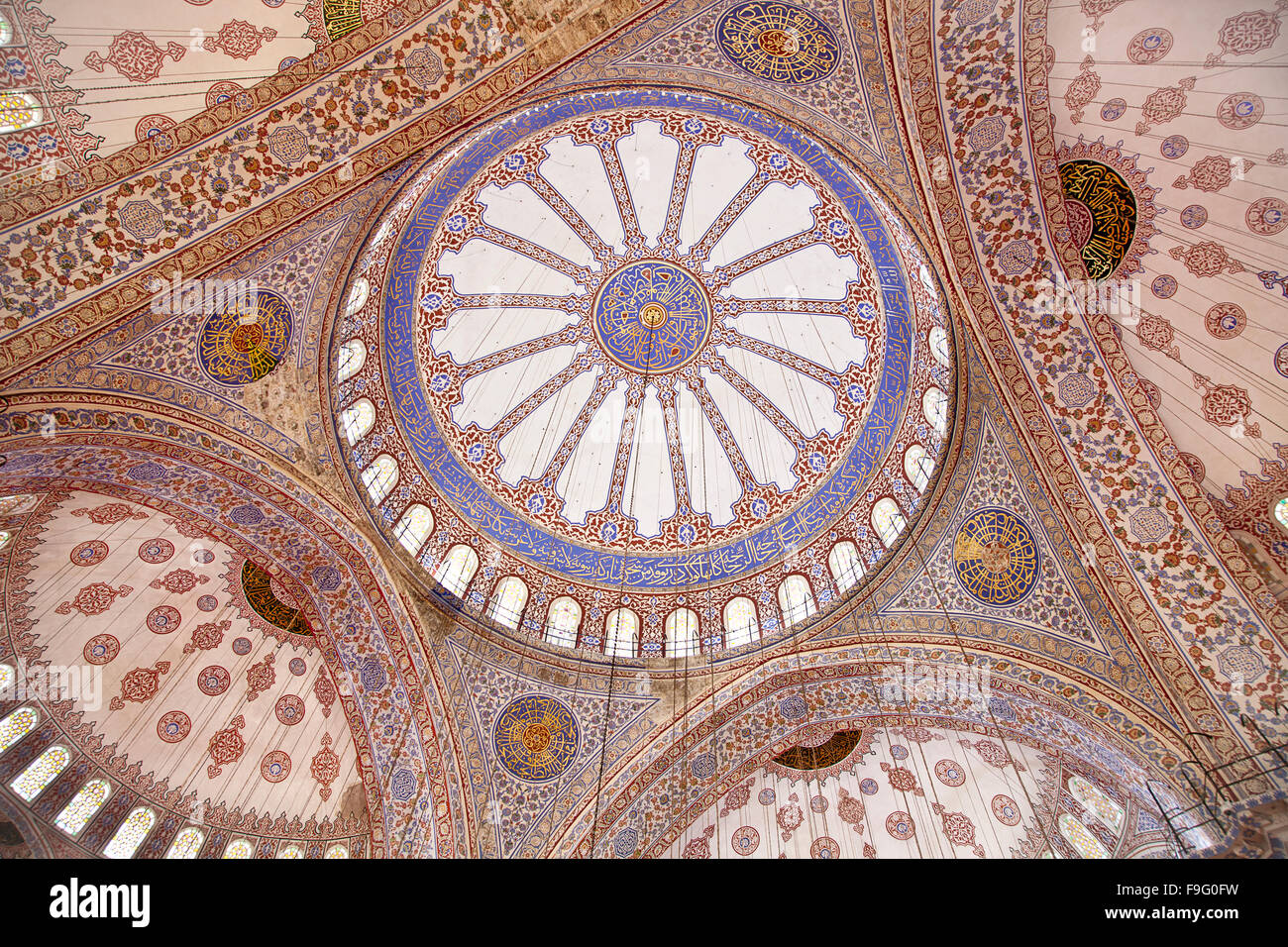 Sultanahmet Blue Mosque in Istanbul Turkey - interior Stock Photo - Alamy