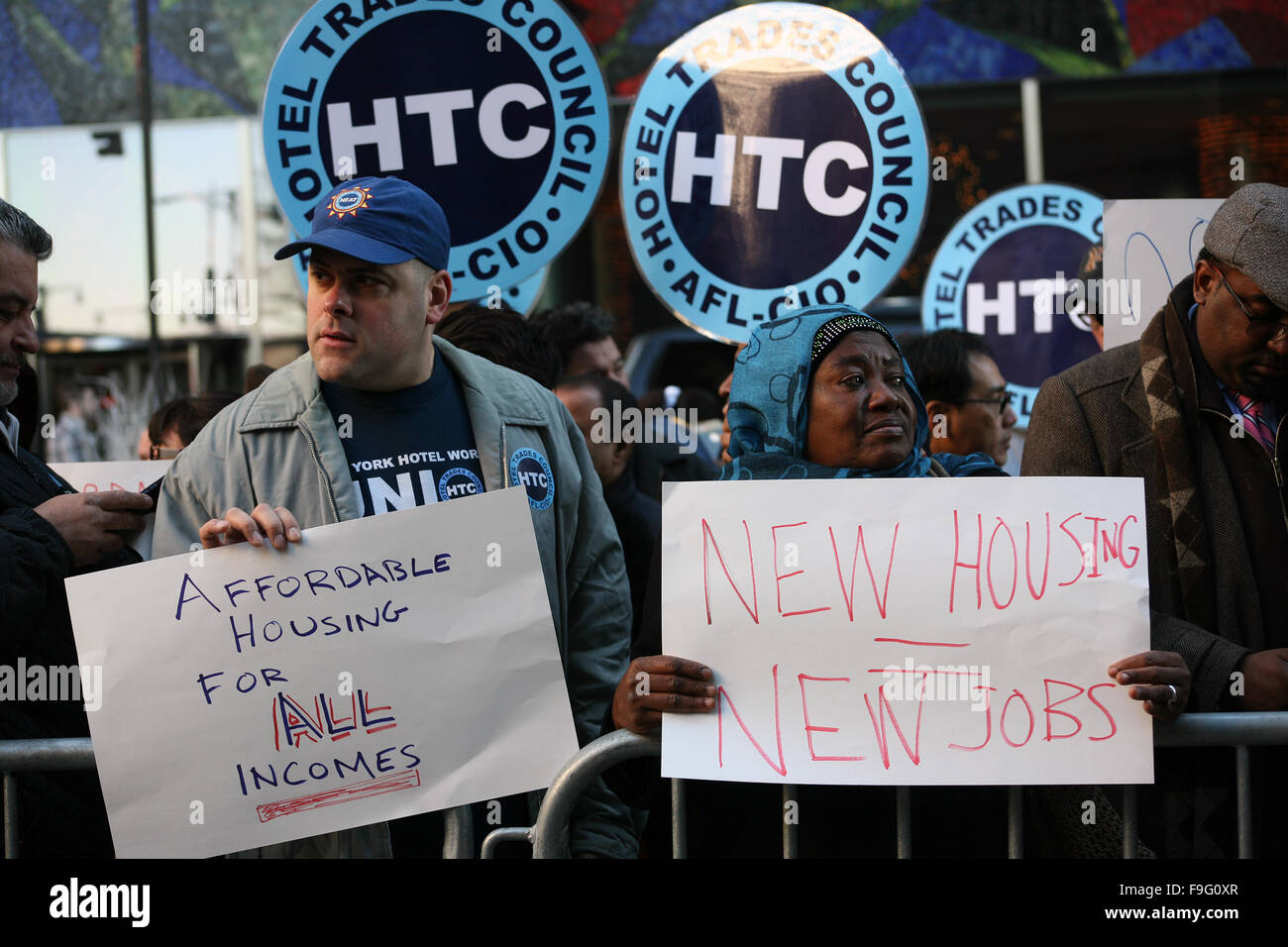 New York City Affordable Housing Rally Stock Photo - Alamy