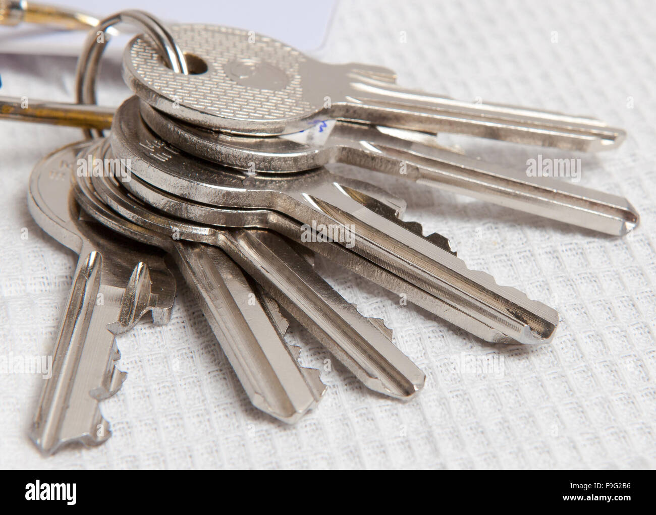 Various types of keys from door locks hires stock photography and