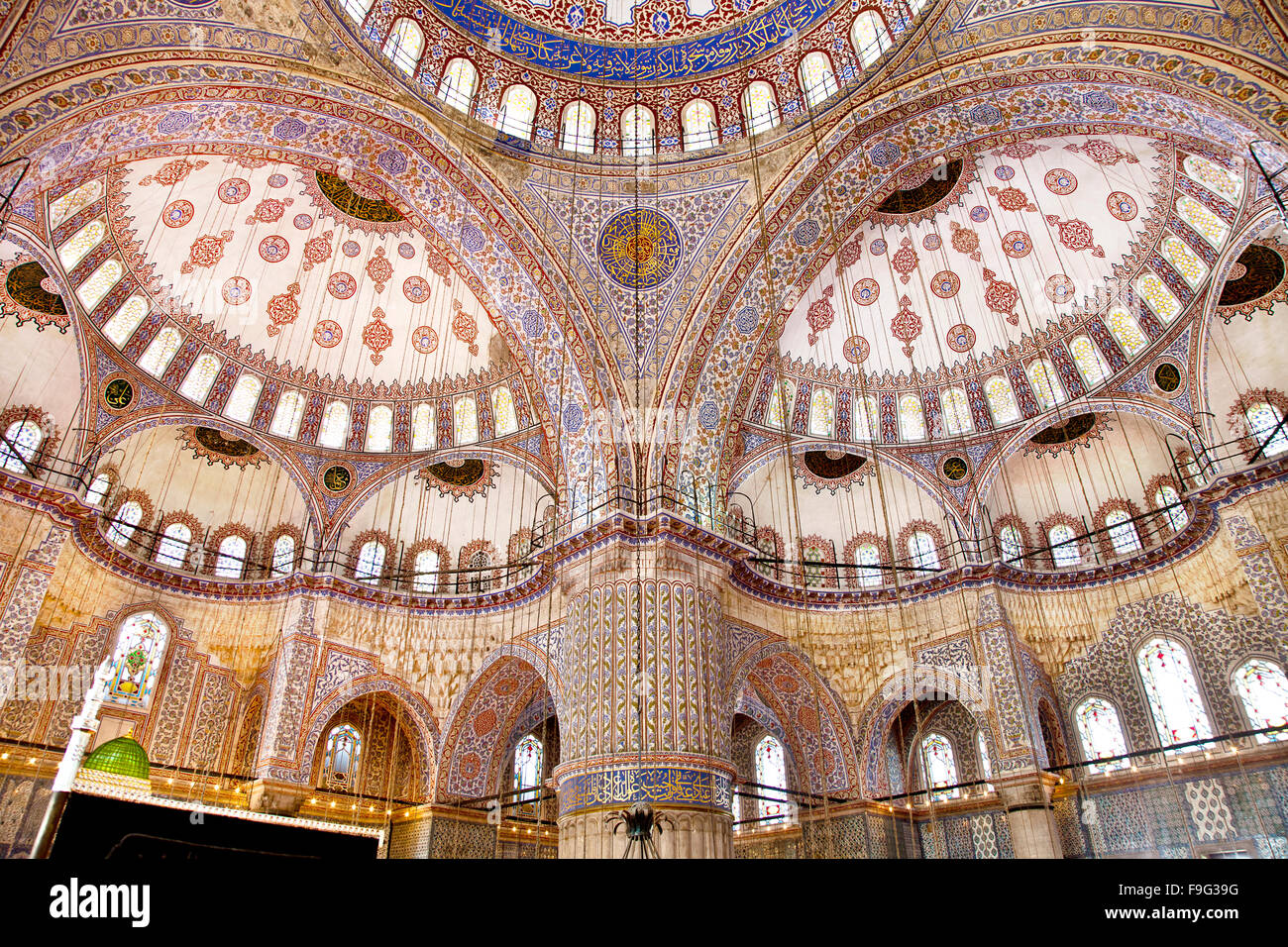 Sultanahmet Blue Mosque in Istanbul Turkey - interior Stock Photo - Alamy