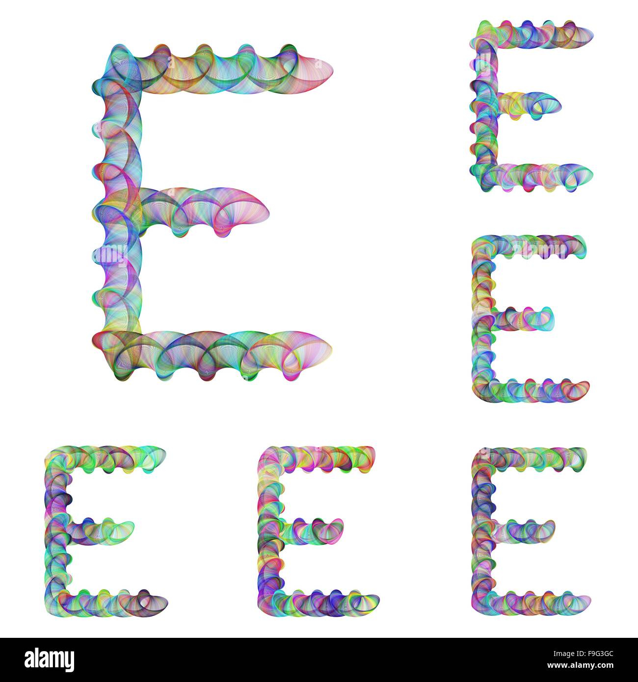Colorful ellipse fractal font - letter E Stock Vector Image & Art - Alamy