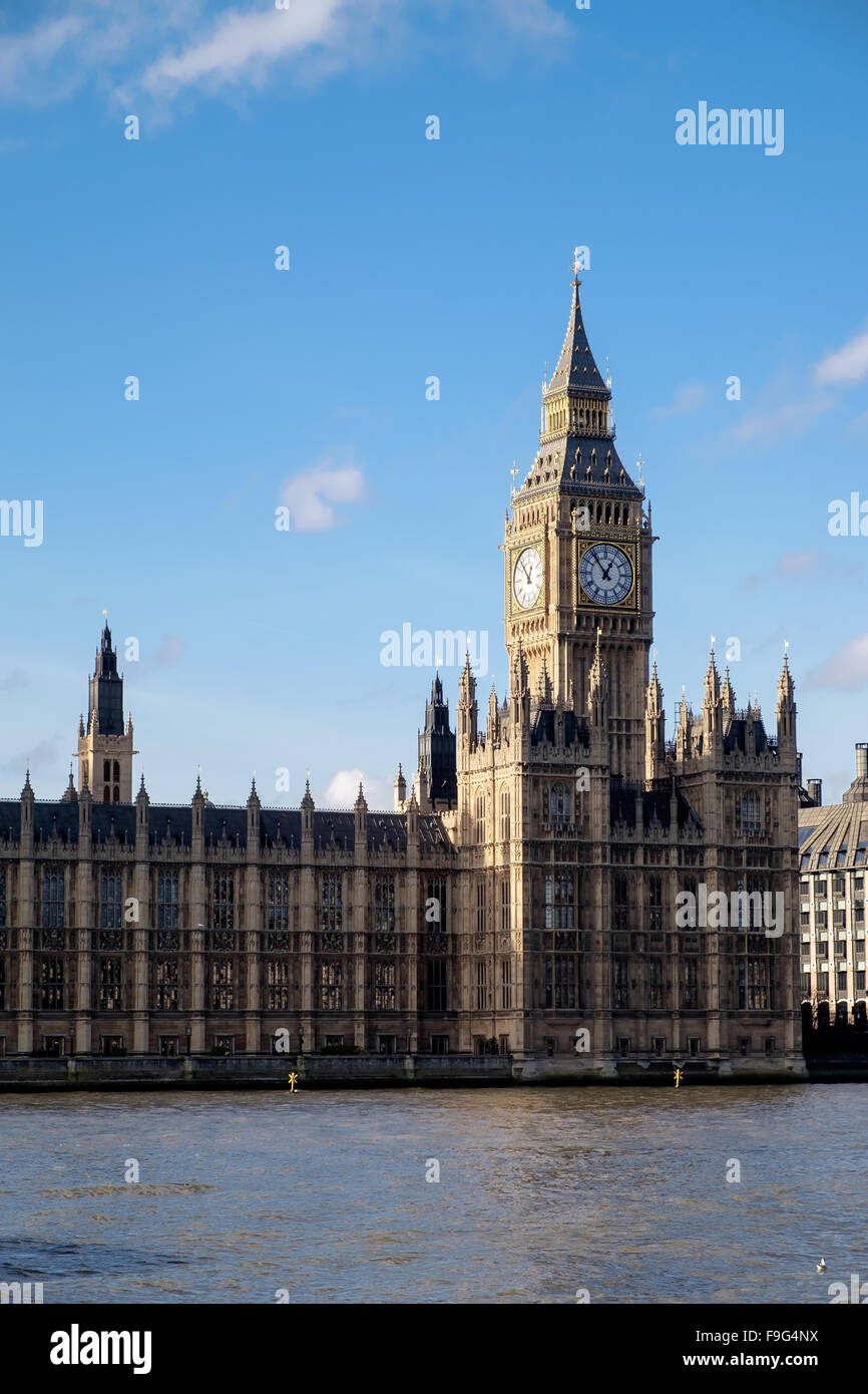 View of the Houses of Parliament and Big Ben Stock Photo