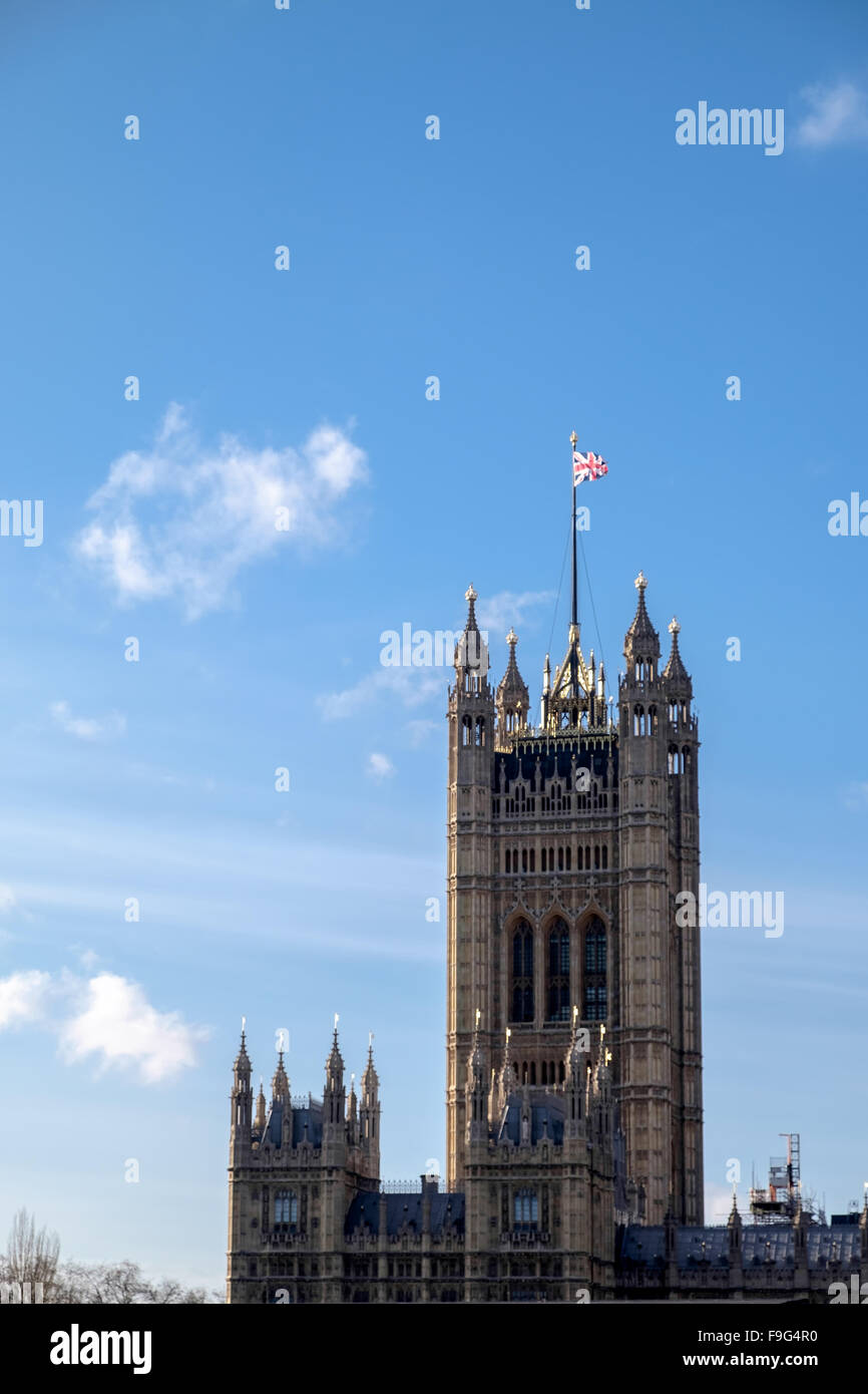 View of the Houses of Parliament in London Stock Photo