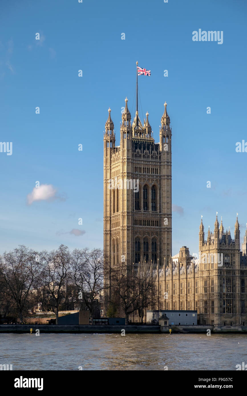 View of the Houses of Parliament in London Stock Photo