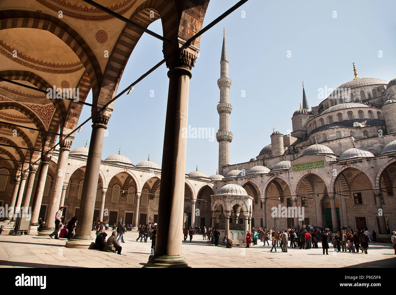 Sultanahmet Blue Mosque in Istanbul Turkey - interior Stock Photo - Alamy