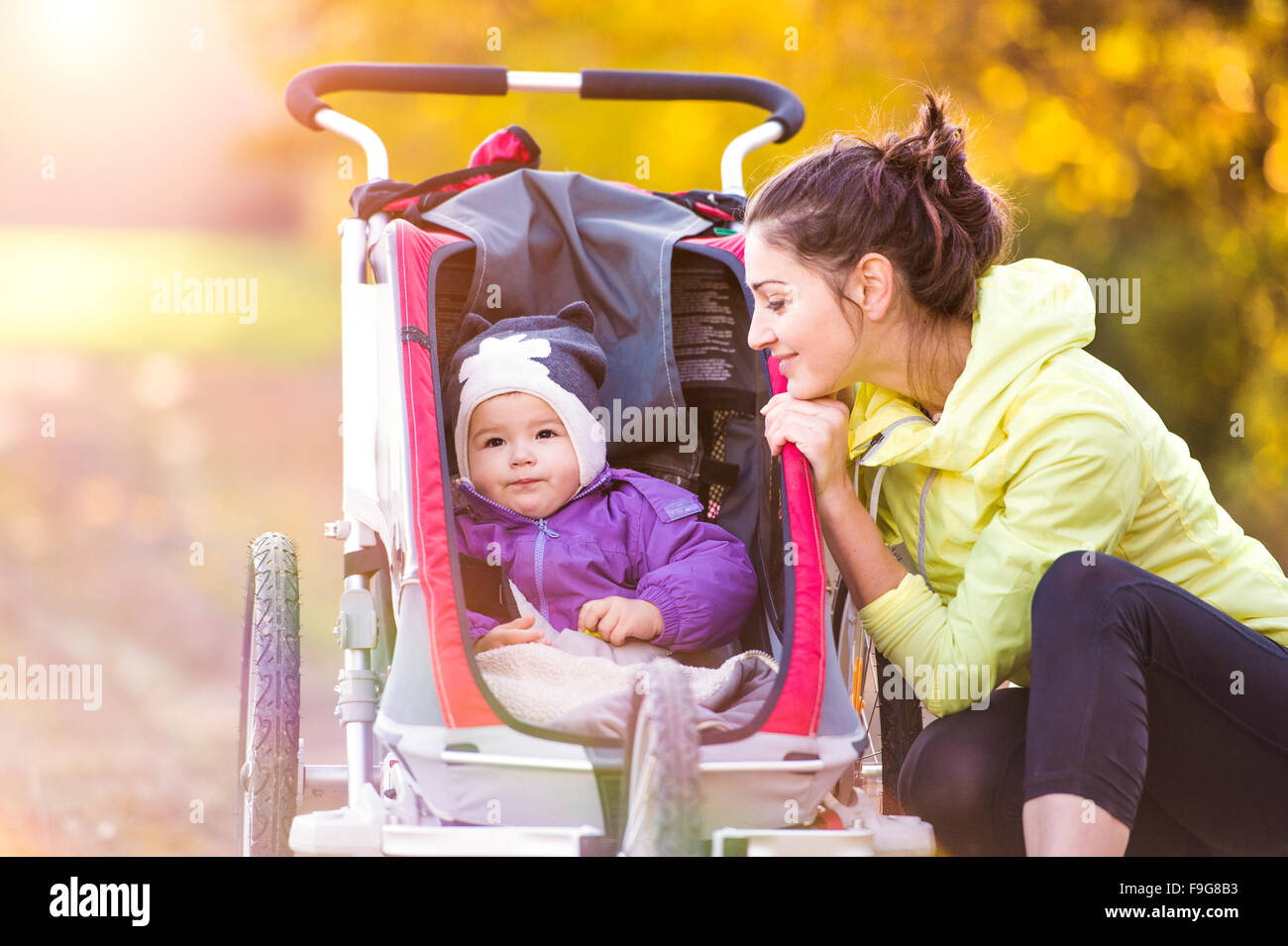 girl jogging stroller