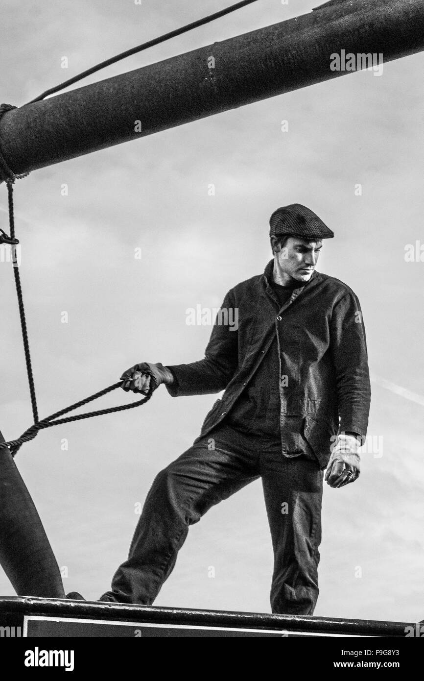 Steam Engine Man Stock Photo Alamy