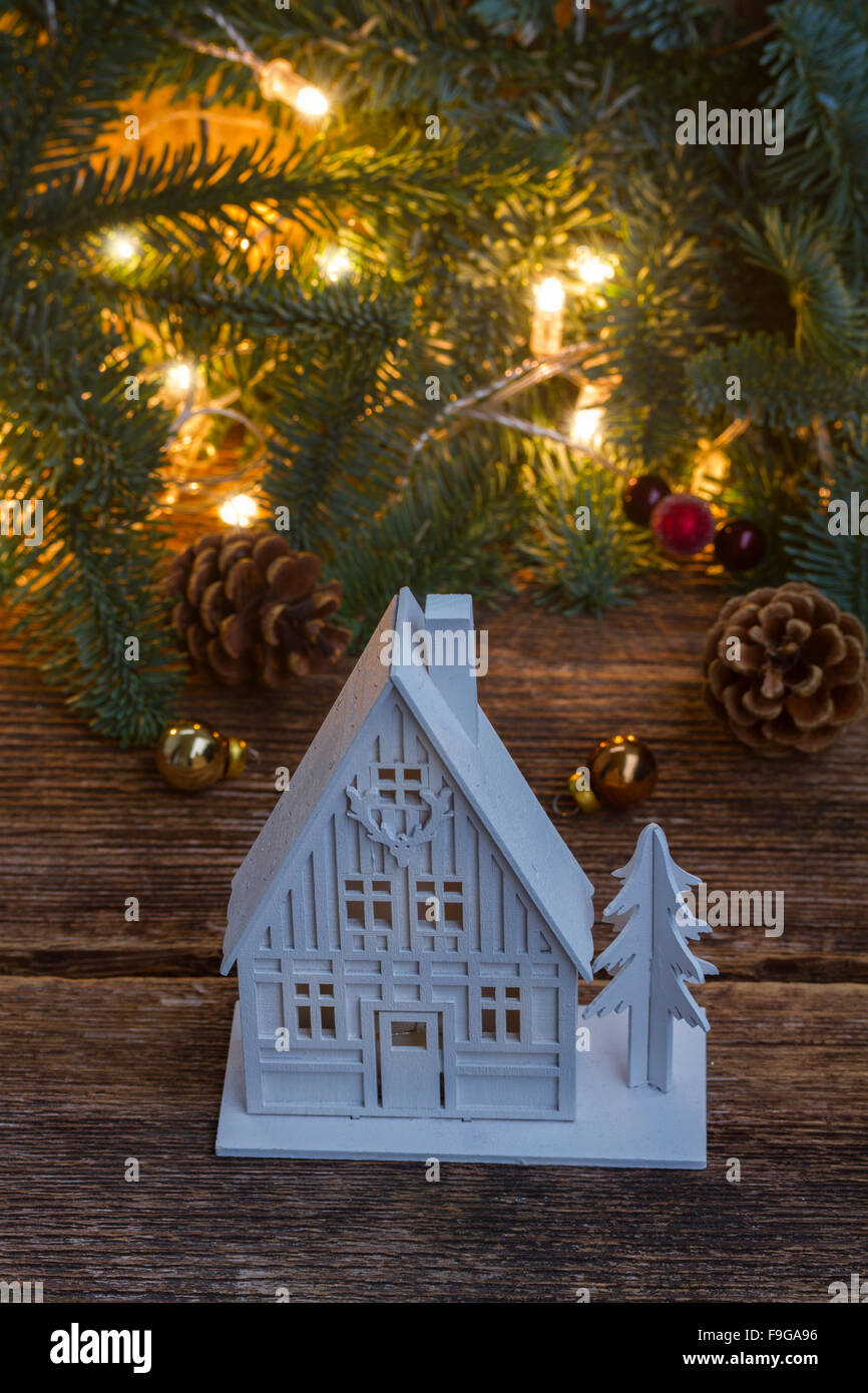 White christmas house Stock Photo Alamy
