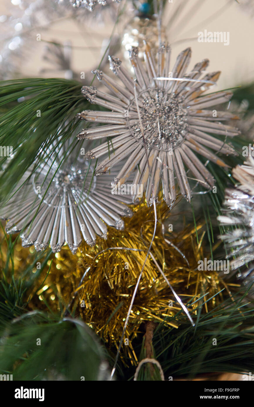Close up of Christmas tree decoration Stock Photo