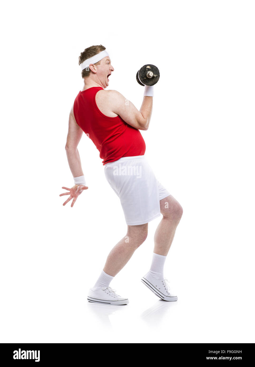 Weak Person Lifting Weights