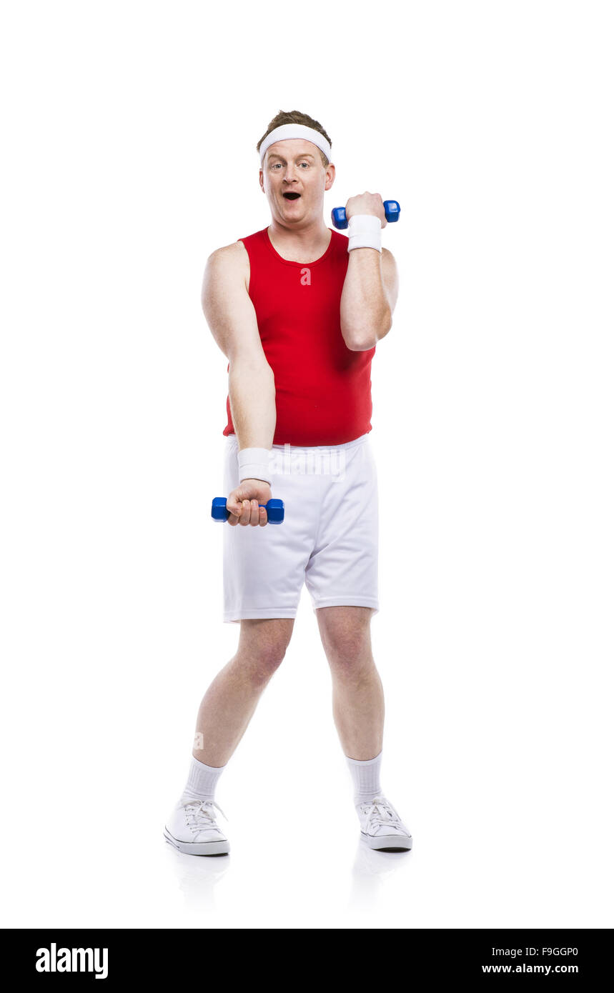 Weak man lifting heavy weight hires stock photography and images Alamy