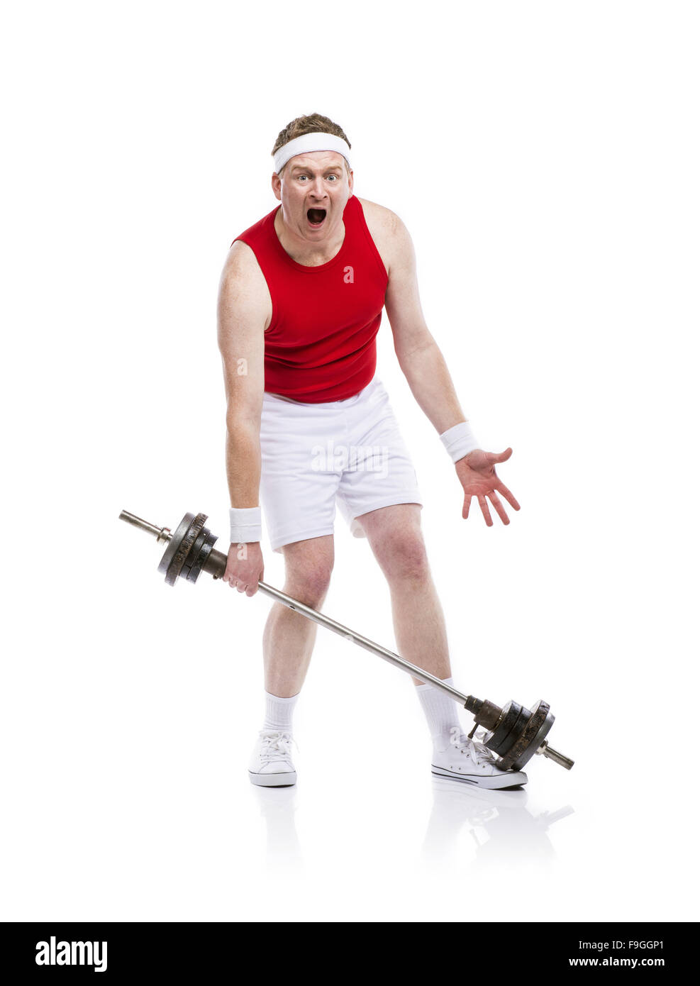 Weak man lifting heavy weight hires stock photography and images Alamy