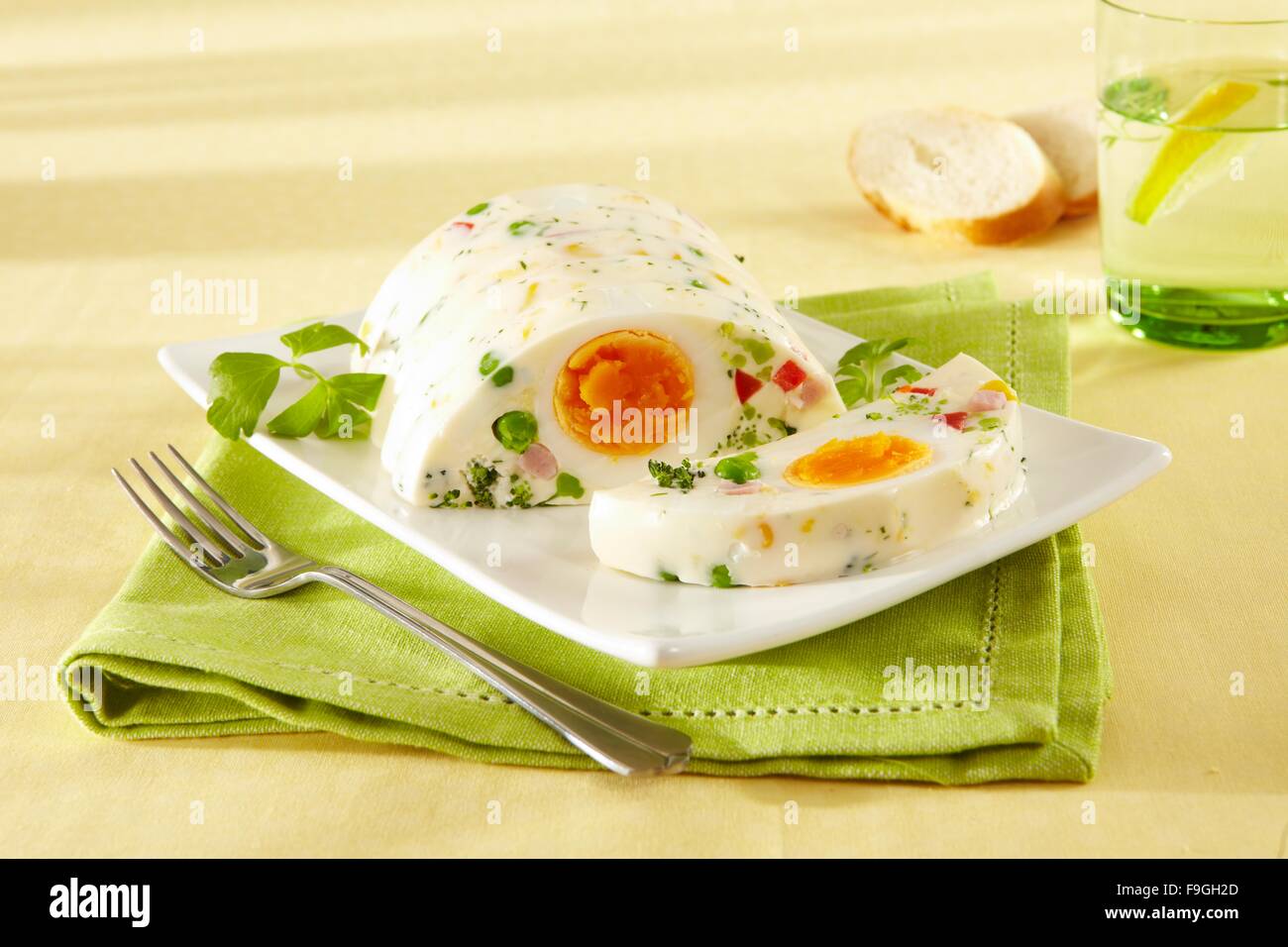 Egg Jelly with Vegetable Stock Photo Alamy