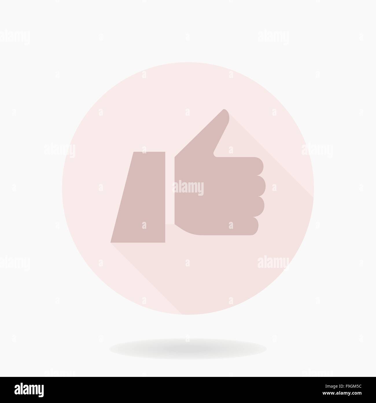 Fine Vector Flat Icon With Thumb Up Stock Vector Image & Art - Alamy