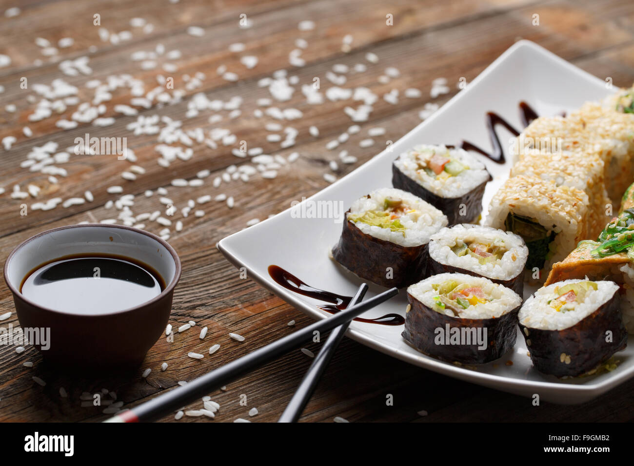 Various of sushi rolls Stock Photo - Alamy
