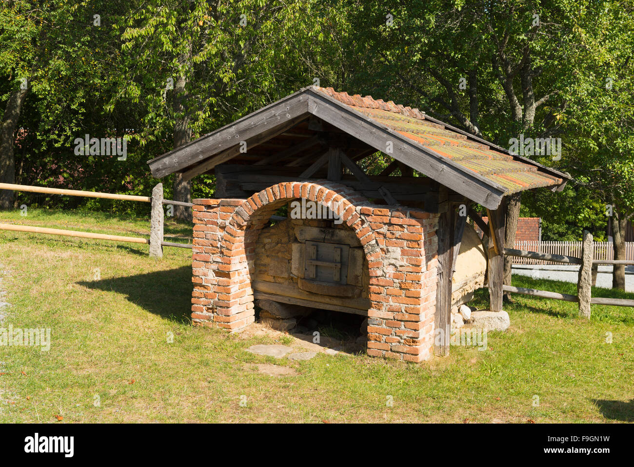 Oven, Finsterau open-air museum, Lower Bavaria, Germany Stock Photo