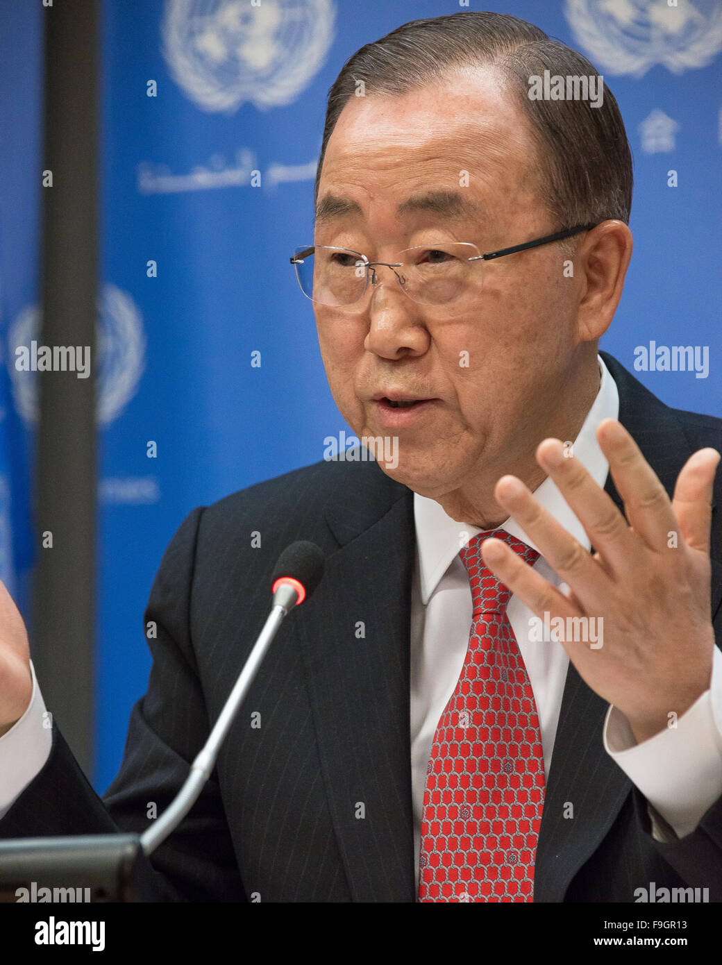New York, United States. 16th Dec, 2015. UN Secretary-General Ban Ki ...