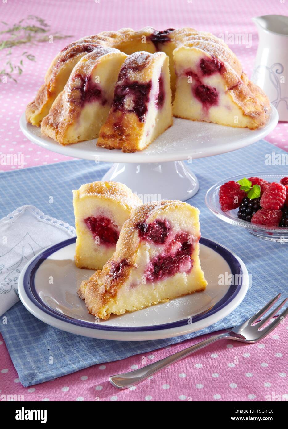 Semolina Pudding with Fruit Stock Photo - Alamy