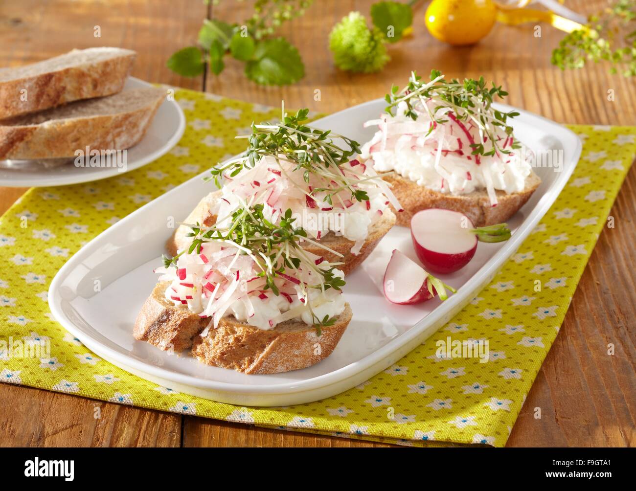 Radish spread on toasts hires stock photography and images Alamy