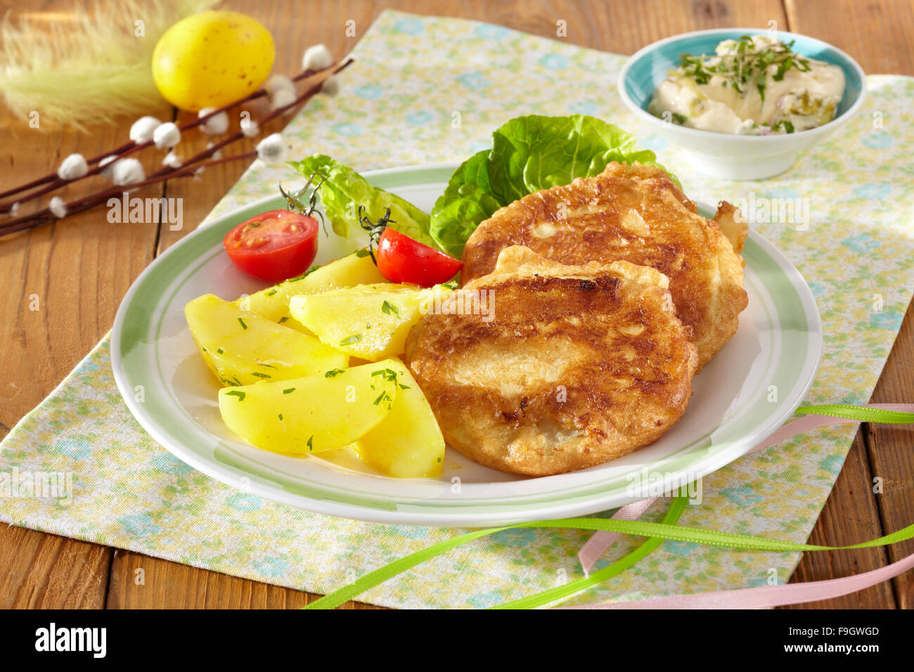 Fried Kohlrabi Slices Stock Photo Alamy